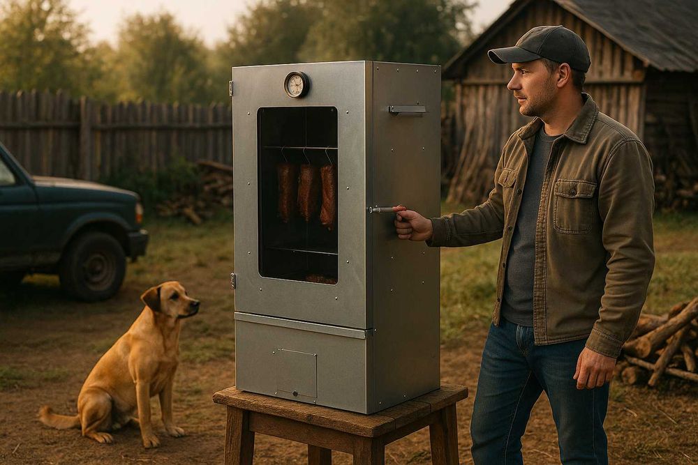 Afumatoare Carnat Carne Branza Peste Alimente Clisa Geam 80x30x40cm GL