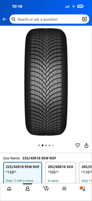 Vând 4anvelope noi goodyear vector4seasons gen3 2024