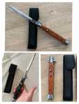Briceag italian 34cm, cuțit Stiletto cu deschidere automată prin buton