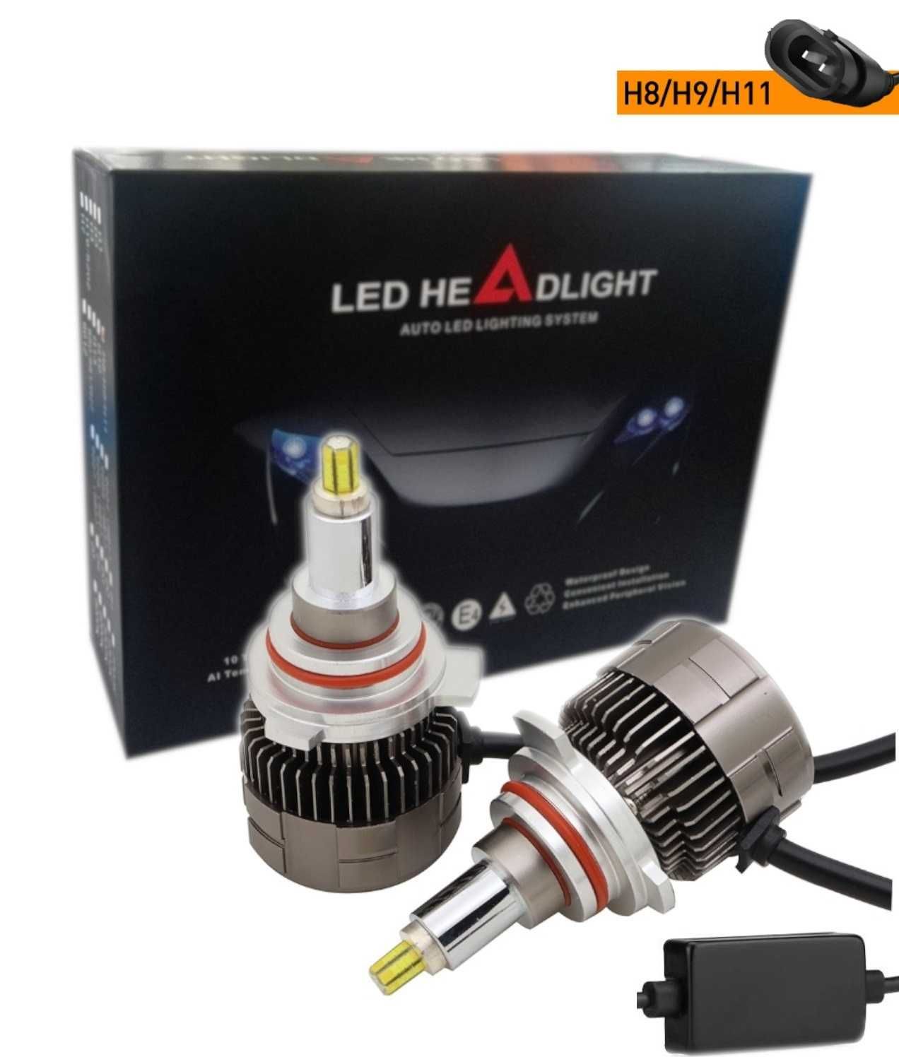 Комплект 3D CSP 360° градуса Led Крушки H1 H7 H11 H8 H9 12V 100W