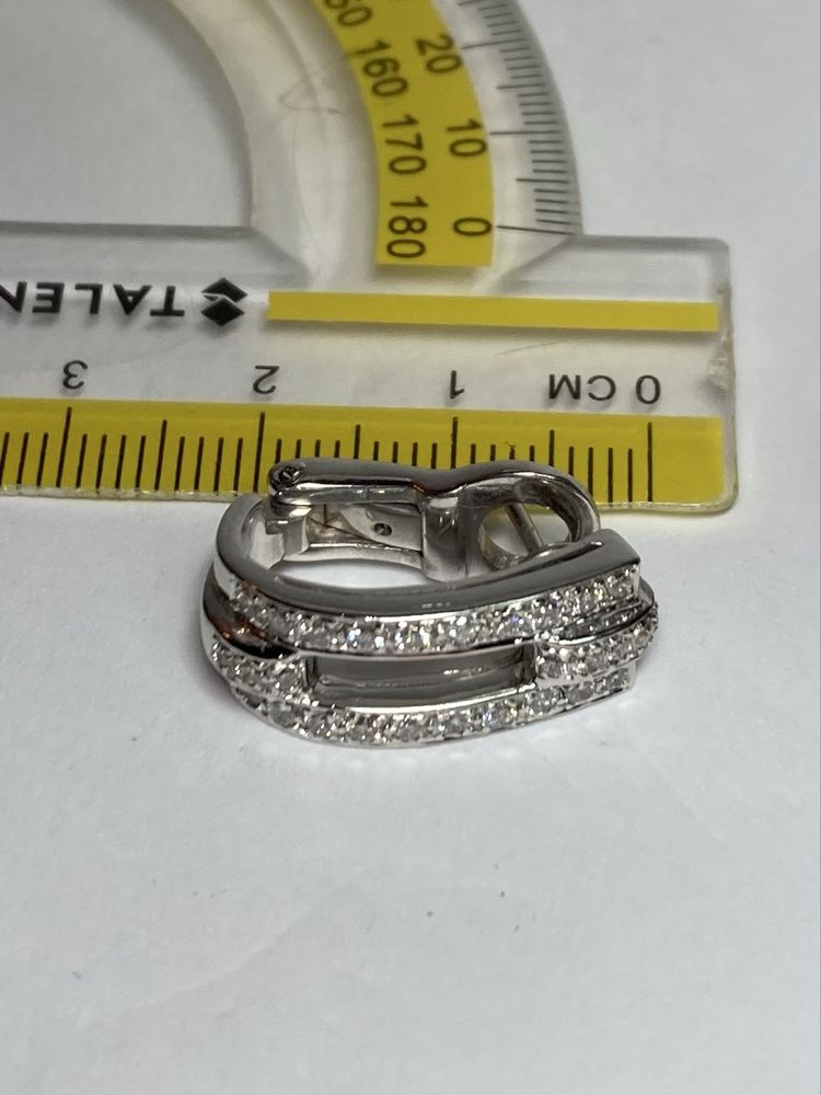 Cercei aur alb 18kt.cu diamante 1.02ct