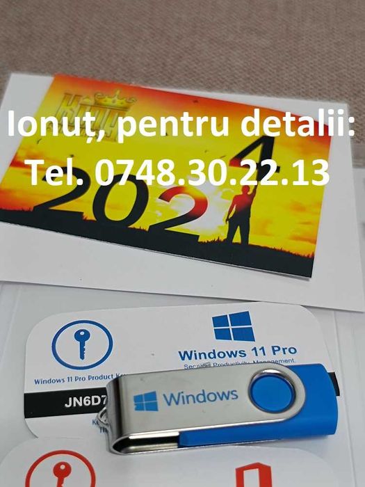 Stick Windows XP, Vista, 7, 8, 10, 11 original cu licență, preț real!