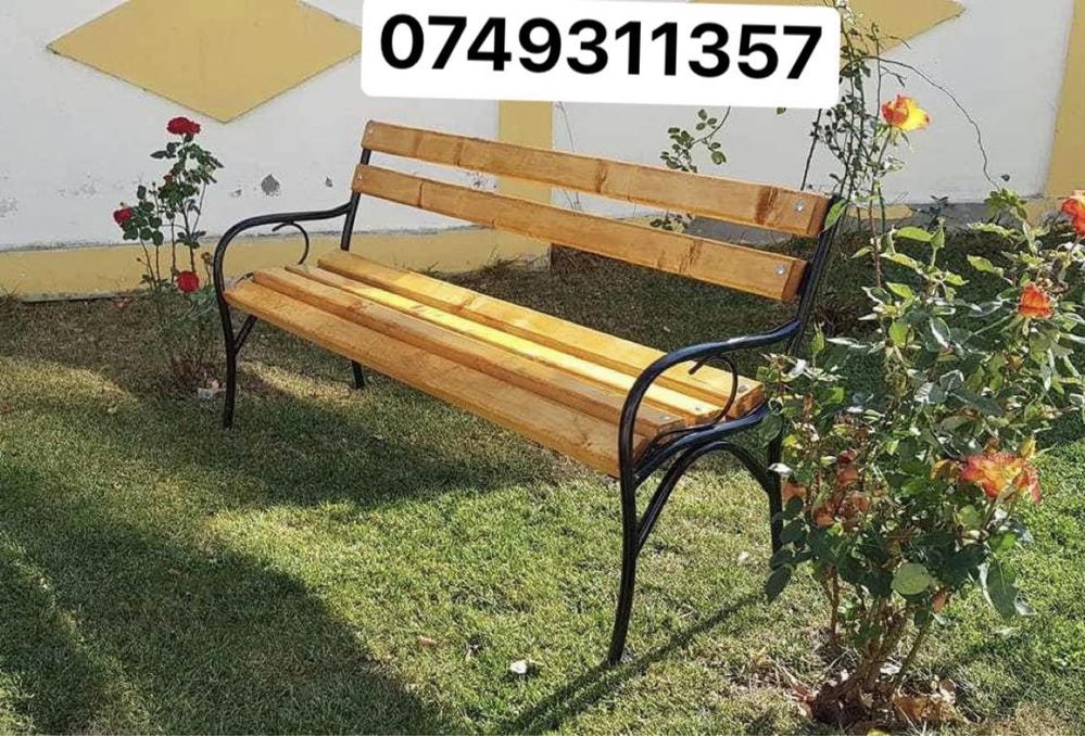 Mobilier stradal/ banca parc si cosuri de gunoi