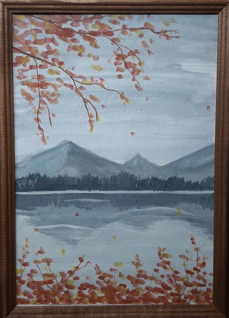 Пейзаж "Осенняя прохлада у озера"