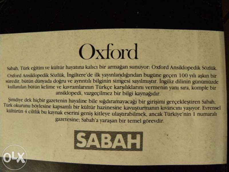 English- Turkish encyclopedic Oxford dictionary 3part