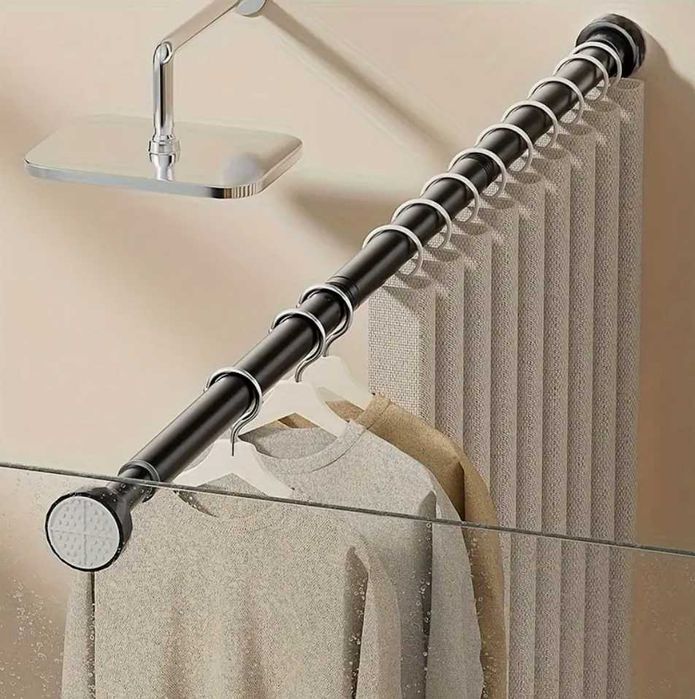 Разтегателен телескопичен метален корниз 100-130 см