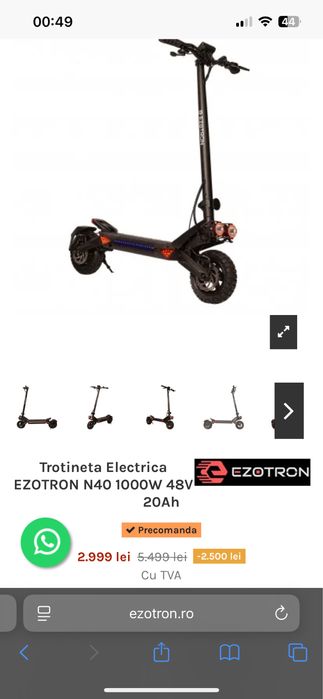 Trotineta electrica enzotron