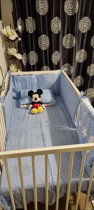 Patuț bebe alb 120/60