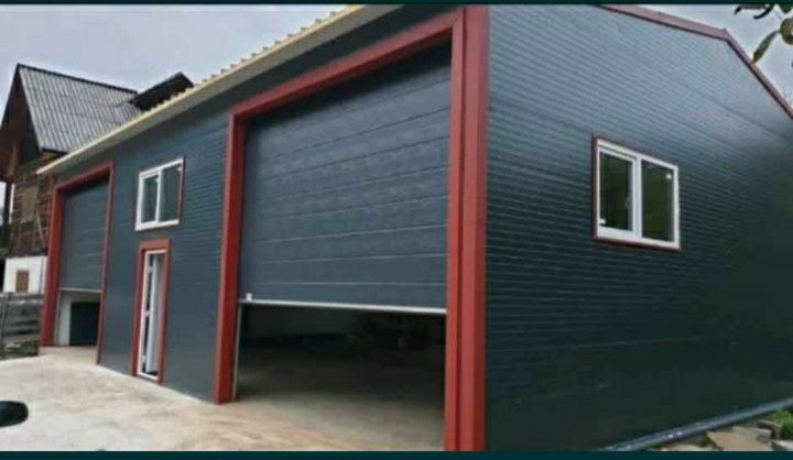 Vand hala pe structura metalica și anvelita cu panouri 32×12×4