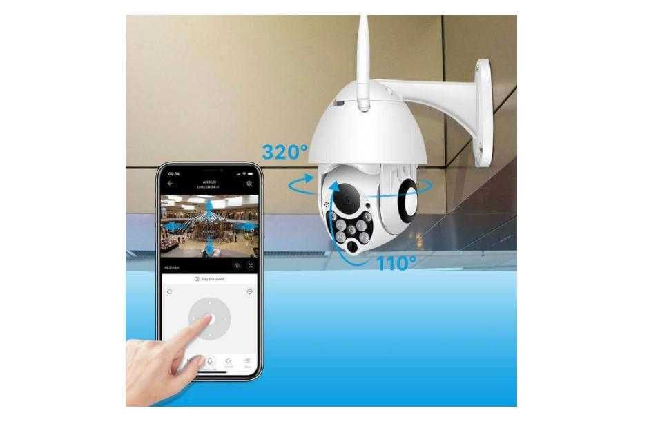 Camera Supravehere Rotativa 360 Sunet & Lumini