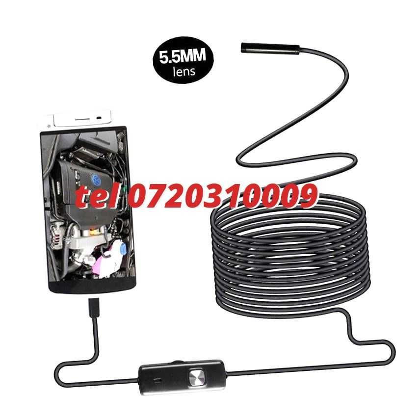 Camera Endoscopica Inspectie Auto  6leduri Hd720p  2m