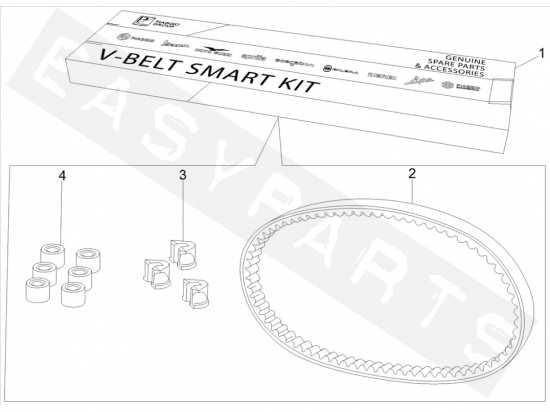 Kit intretinere Variator PIAGGIO MP3/ VESPA GTS, curea piaggio, 300 IE