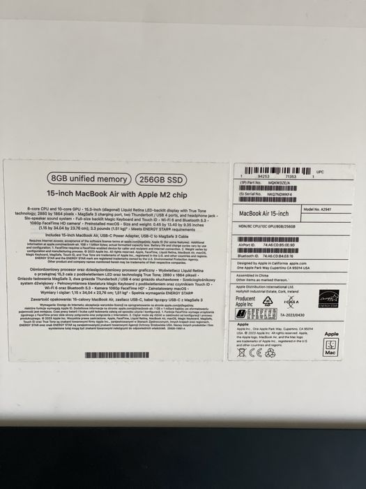 Macbook Air 15 M2 8 Ram 256 SSD - Garantie valabila