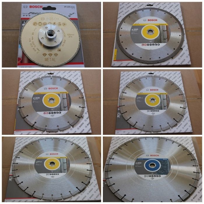 Диамантени дискове BOSCH, диск БОШ - 125, 300, 450 mm