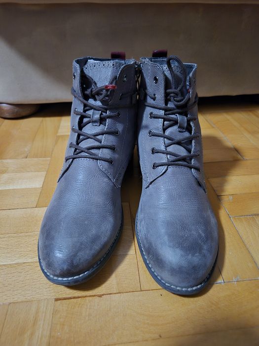 Ghete Bama Piele Naturală, Brogue, Fermoar Lateral, Confort, Damă - 40