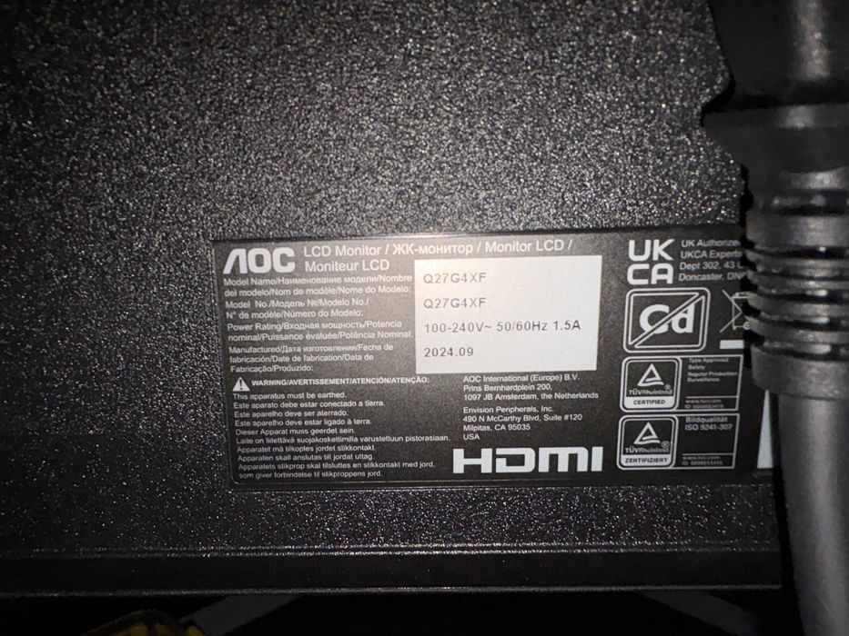 Monitor gaming Aoc Q27G4XF 180Hz