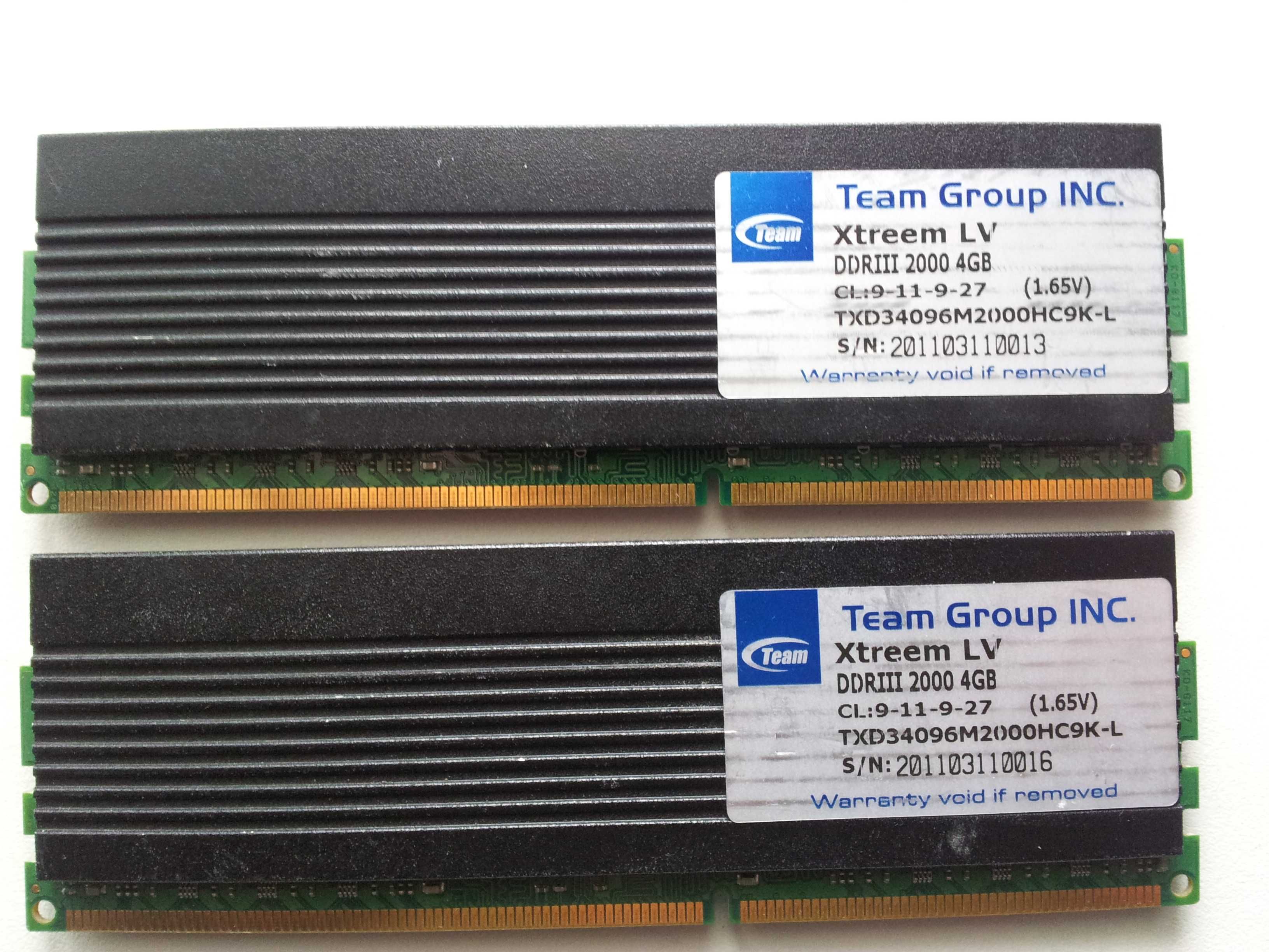 Памет рам 8GB 2х4GB DDR3 2000MHz КИТ Ram за настолен компютър