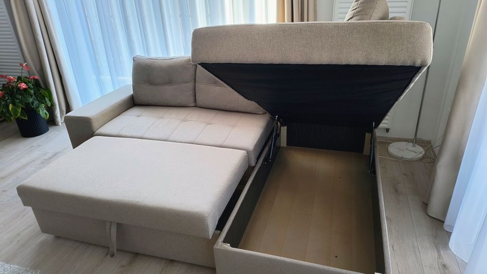 Colțar stânga stofă extensibil