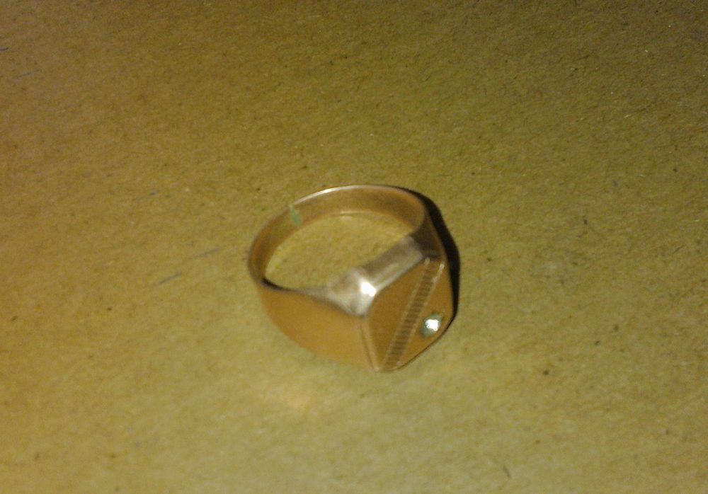 Золотой перстень 1×1 как красное золото  ссср