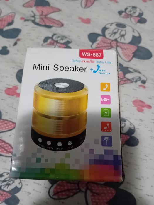 ₩ vând mini speaker bluetooth radio usb nou