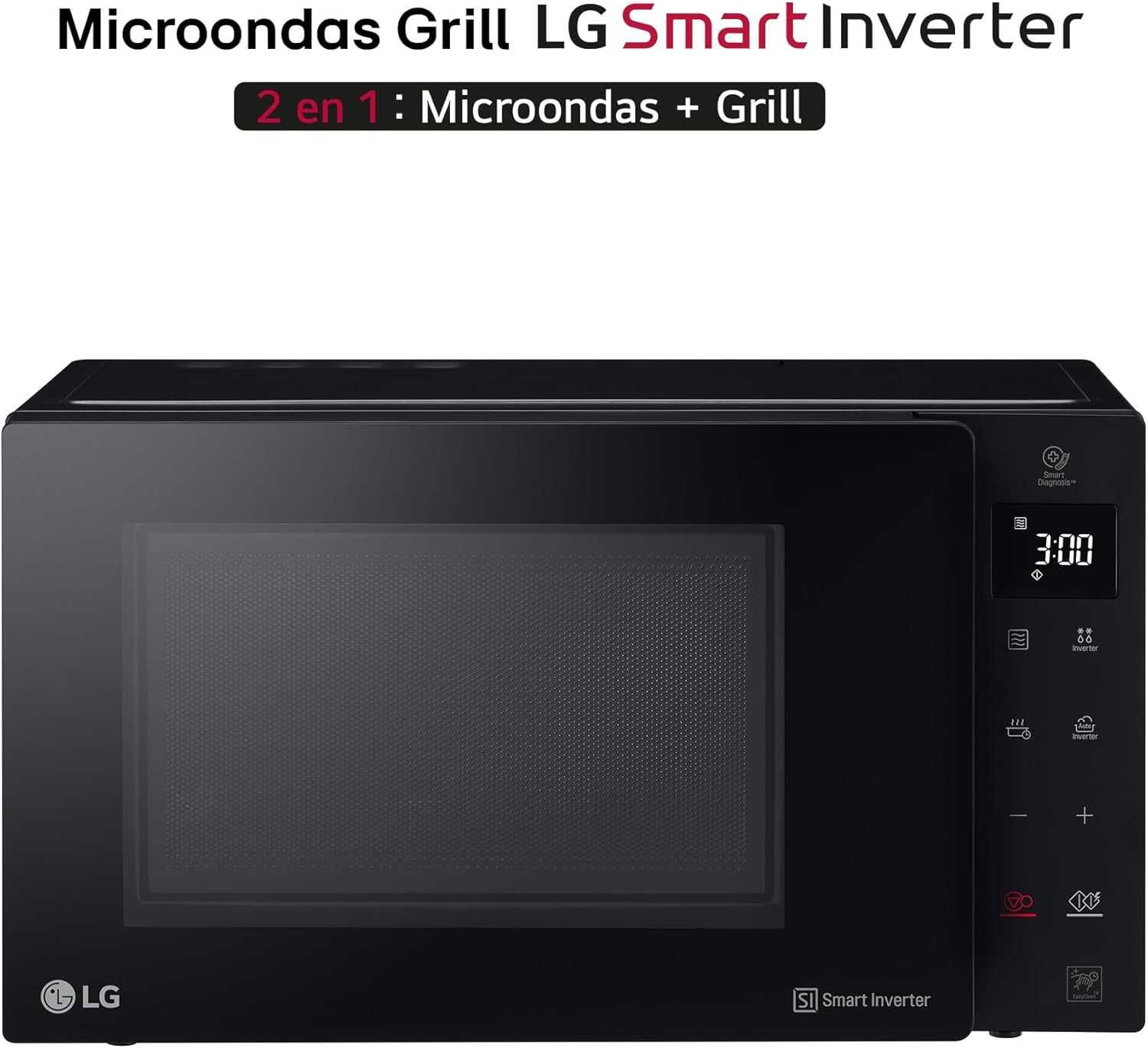 Инверторна микровълнова с грил LG Smart 25L (MH6535GIB) Черна