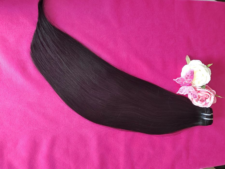 70см Естествена Черна Коса, треса.