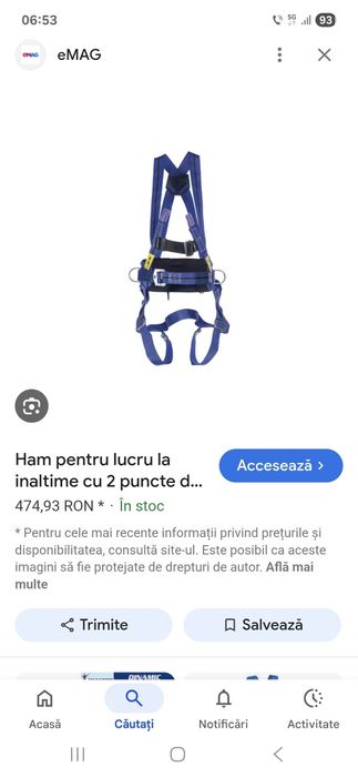 Ham (centura securitate) lucru la înălțime!