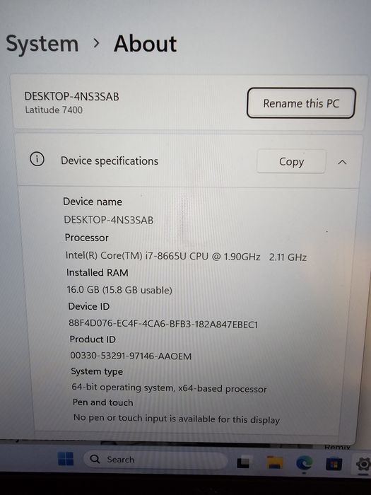 Dell Latitude 7400 i7