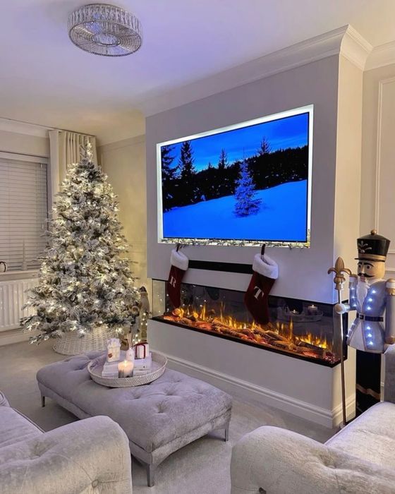 Электрокамин с 3 стёклами, камин,электрический камин,обогреватель