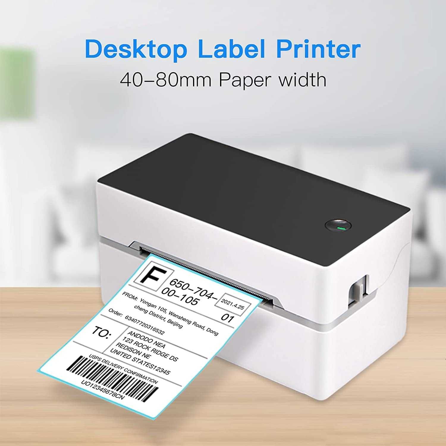 Imprimanta termica portabila Label Printer 80mm