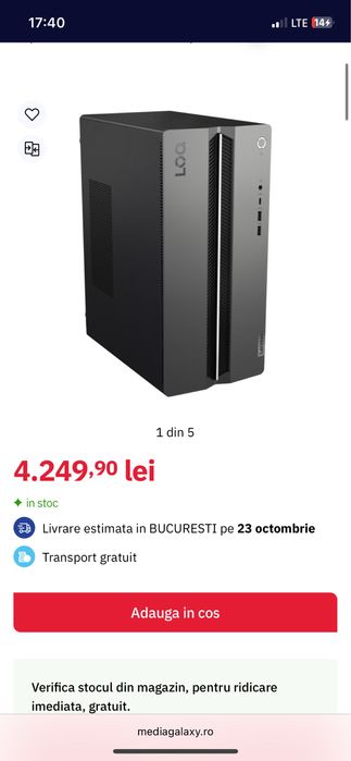 Vand PC Gaming, utilizat