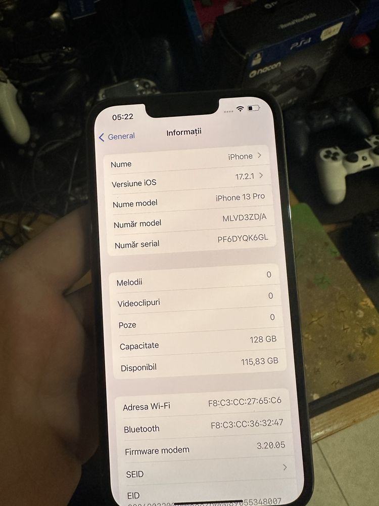 Iphone 13 pro albastru impecabil 128 gb 88% baterie