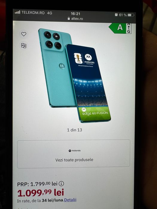De vanzare, Motorola Edge 60 fusion, impecabil, in cutie!