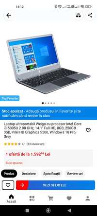 Vând laptop weigoo