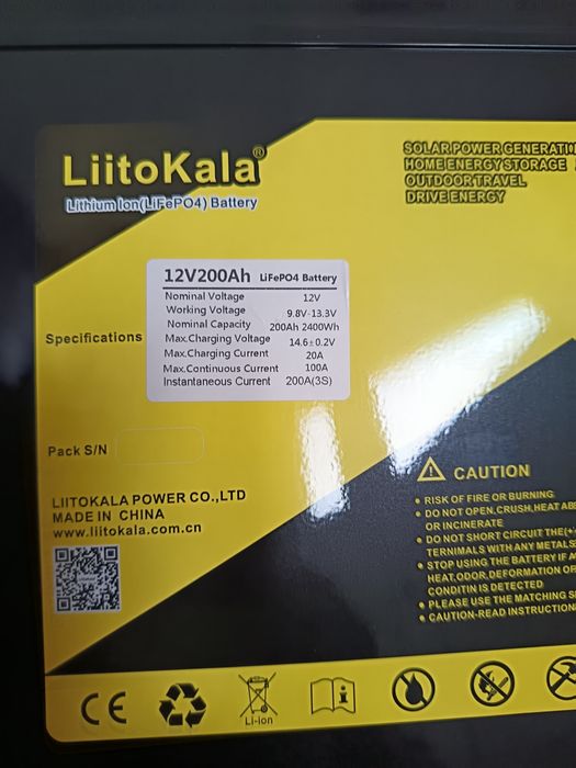 Baterie lifepo4 200amperi,noi,12volti