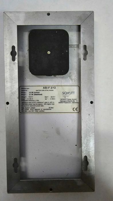 Panou solar mic - Schott Solar - ASI-F 2/12 - 29.3 x 14.4 cm