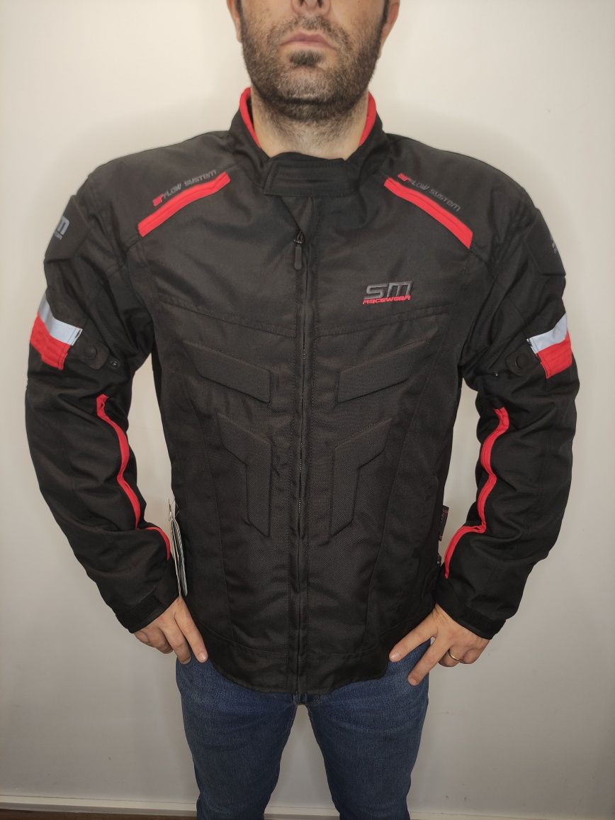 Geaca moto textil SM Scorpio Red-Black, mărimea M, L, XL, 2XL,3XL Noua