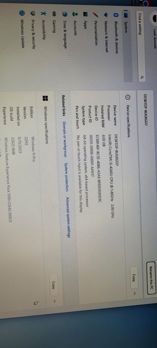 Laptop macbook i5
