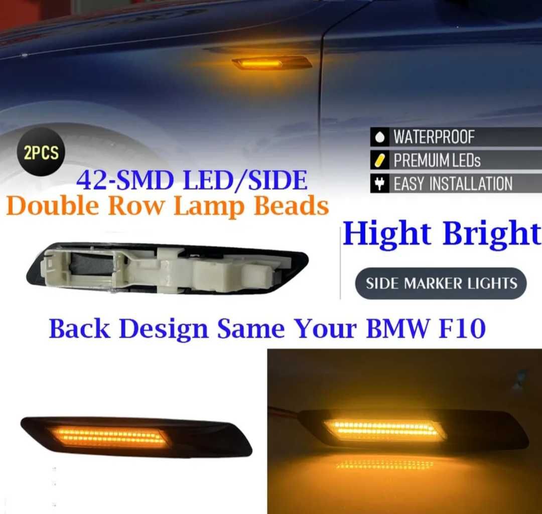 Динамични бягащи мигачи за калниците за БМВ 5-серия F10 F11 BMW калник
