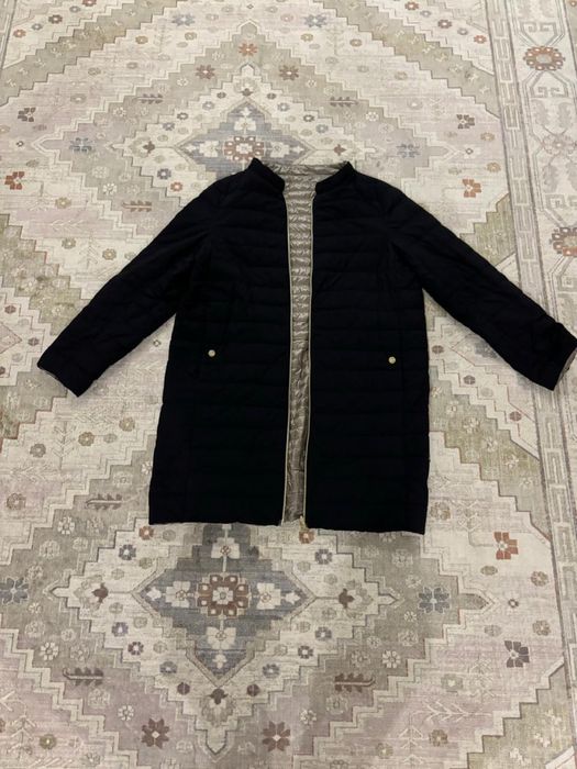 Куртка Herno L двусторонняя тонкая пух перо осень весна