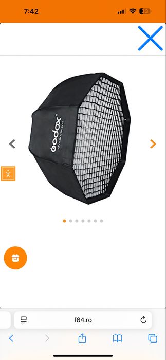 Godox SB-GUE80 Softbox Tip Umbrela cu Montura Bowens Octa 80cm