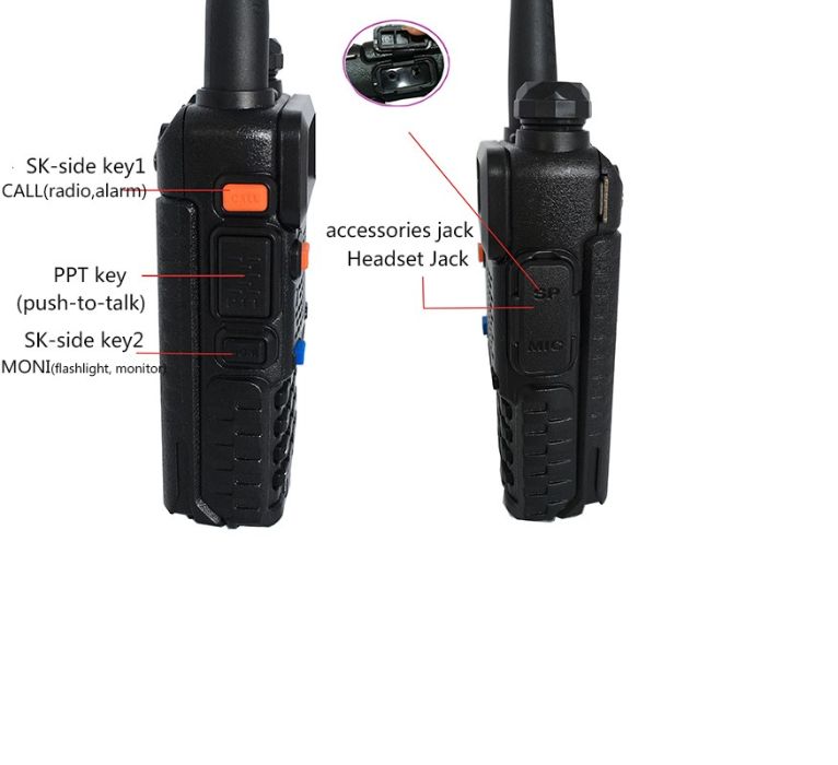 Set Walkie Talkie Baofeng UV5R, 8w, 10 km Original