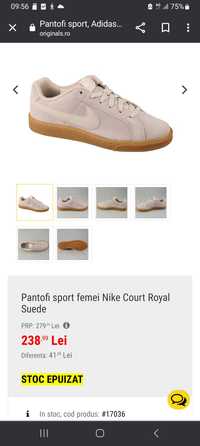 Vând adidasi Nike court royal suedez damă