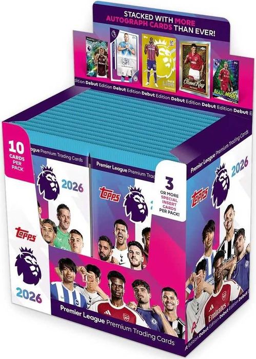 Продавам: TOPPS Premier League 2026 TCG Booster - кутия 28 пакета x10