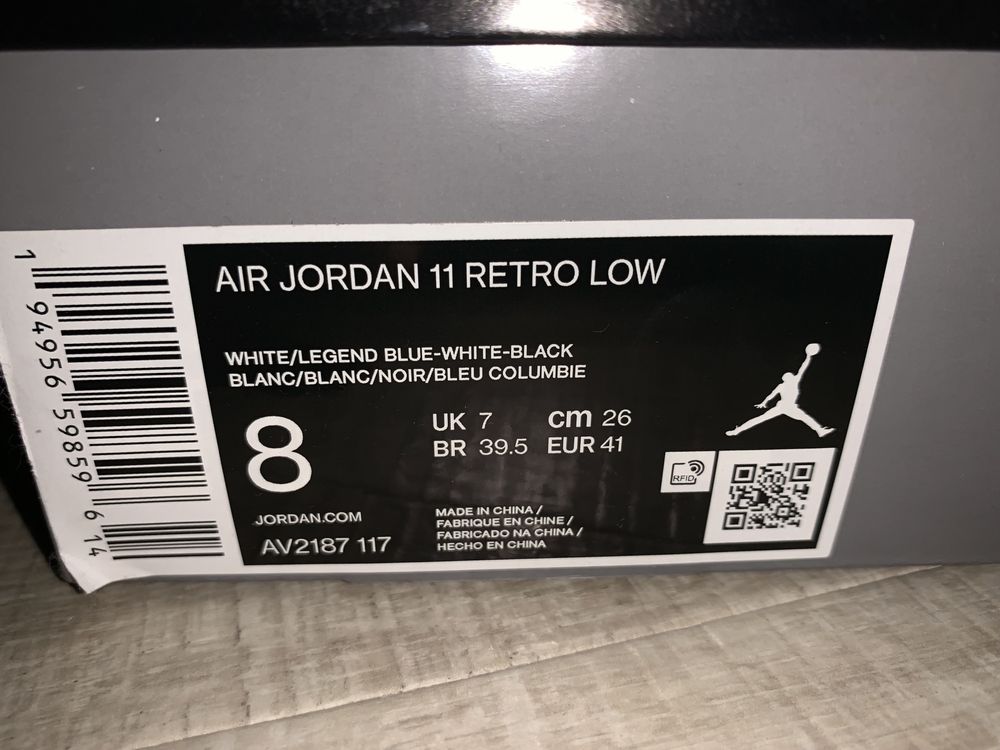 Jordan retro 11 low legend blue