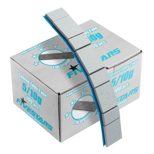 Кутия със залепващи се тежести 5/10 г - 100 ленти - 8 бр./лента 6 кг с