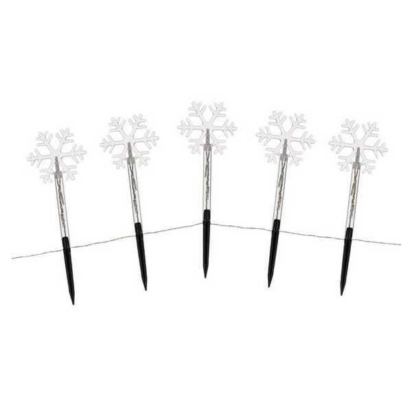 Коледни пръчици Mercado Trade, LED снежинки на батерии, 24см.