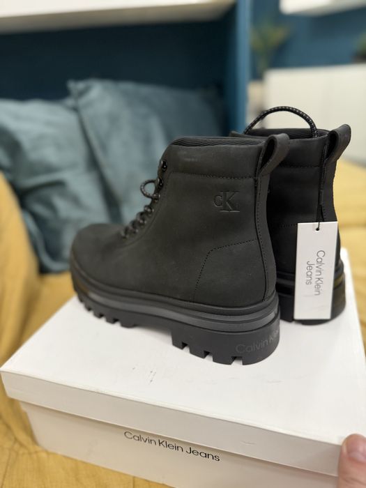 Calvin Klein Jeans Lugged LacedUp Boot bocanci negri marimea 40 noi