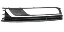 Grila bara fata VW Passat (B7), 11.2010-2015 model Trendline, partea stanga, 95D12712 cu locas pentru proiectoare, 1 insertie crom