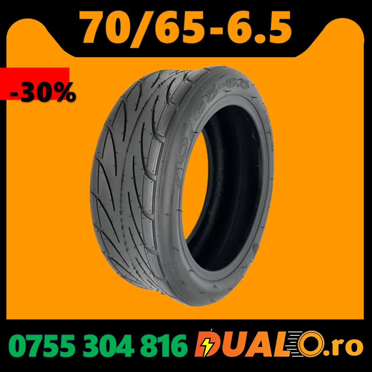 Cauciuc 70/65-6.5 Tubeless Trotinete Electrice